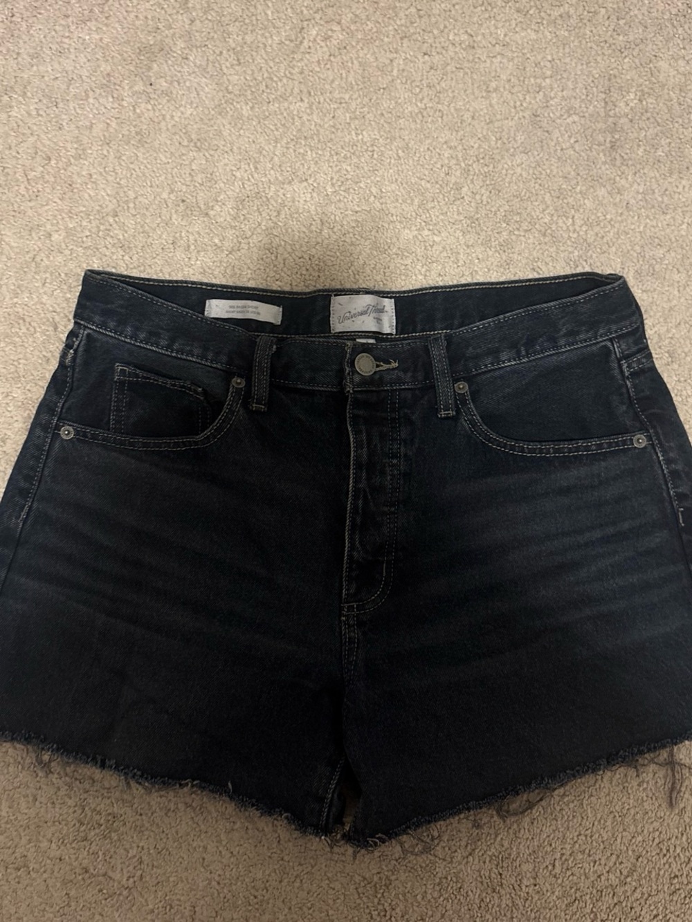 Universal High Waist Women’s Denim Shorts in Black